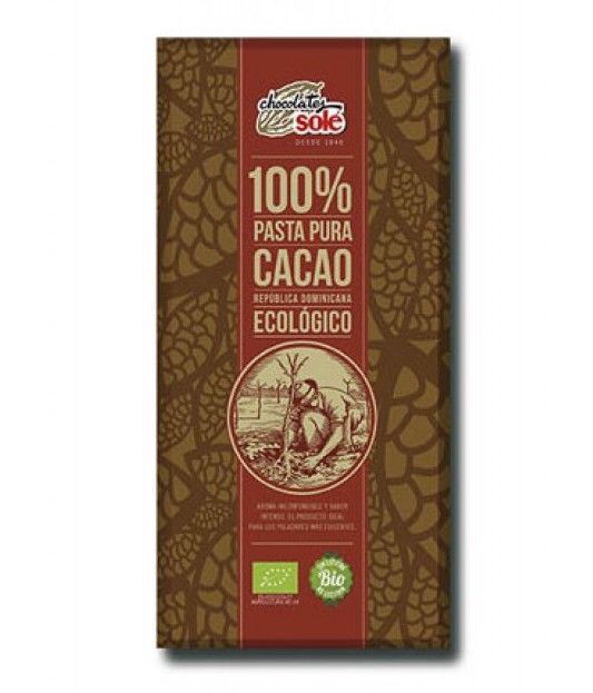 100% Pasta pura Cacao. Bio, 80g. Chocolates Solé