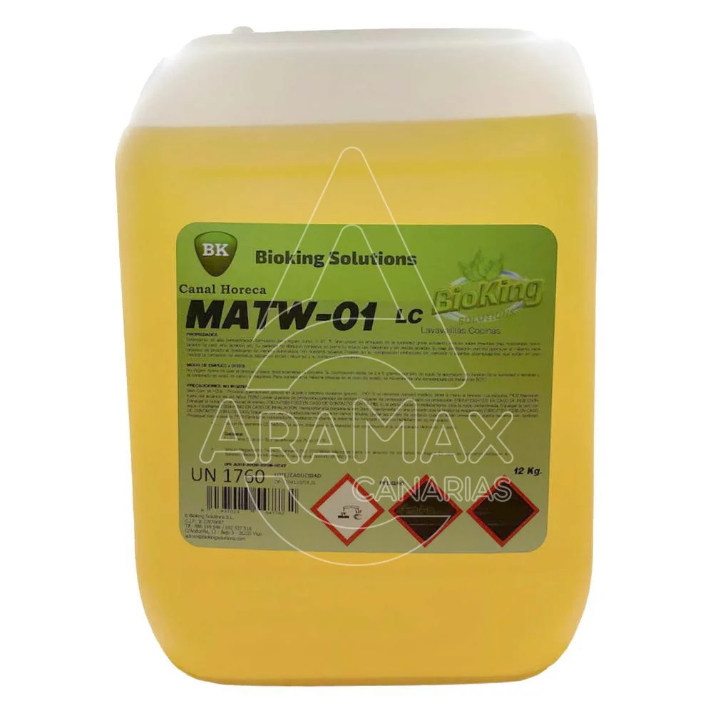 MATW-01 DETERGENTE PARA LAVAVAJILLAS AUTOMÁTICAS AGUAS DURAS 12L. - Imagen 2